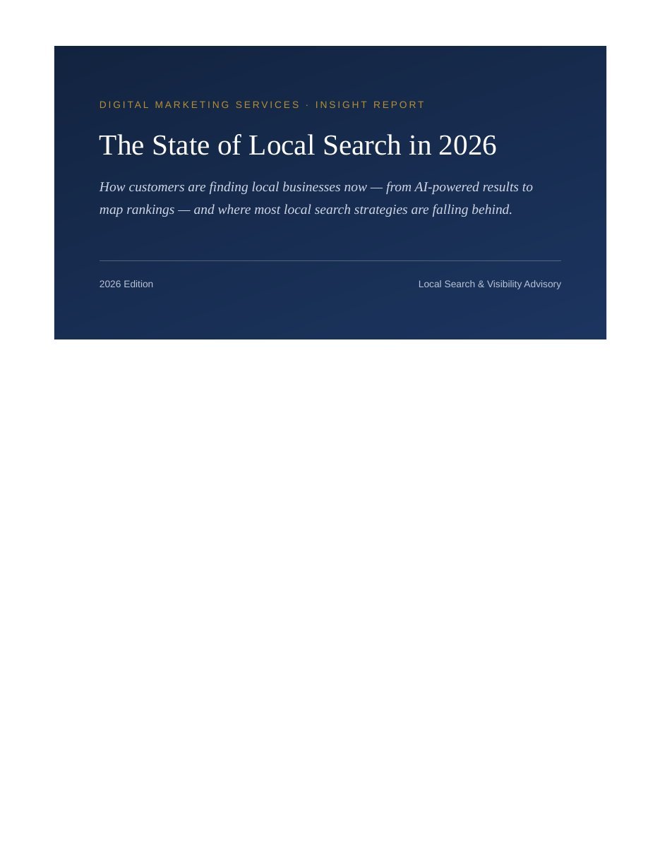 Cover of The State of Local Search in 2026